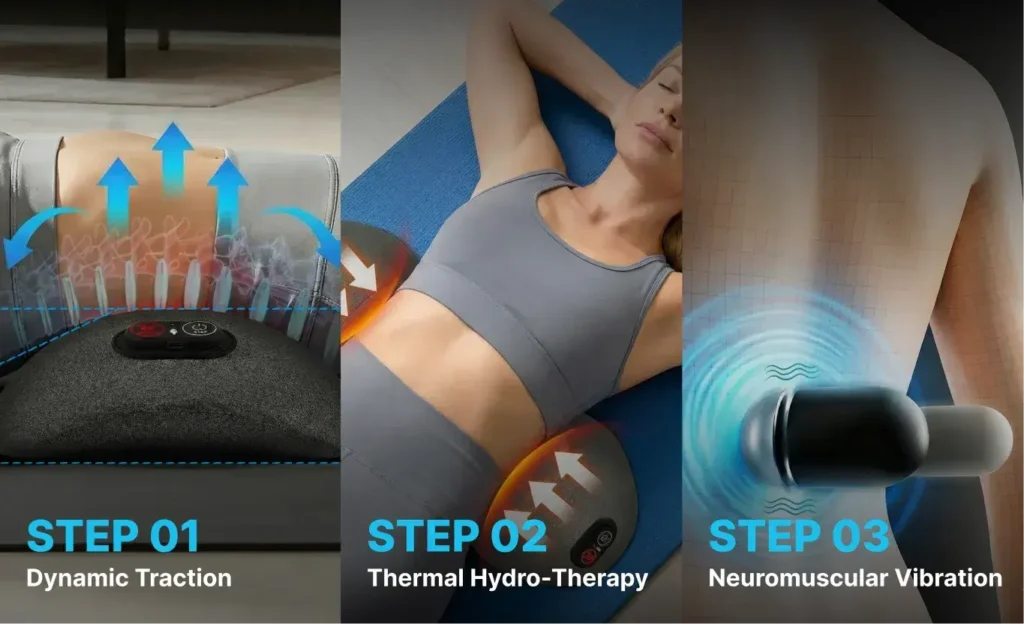 Relieve Back Pain and Sciatica Without Surgery Decompress your spine, release pinched nerves, and rehydrate discs in just 15 minutes a day.